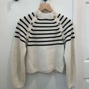 H&M cream and navy nautical stripe sweater - size XS